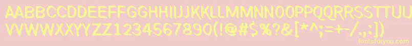 ParadoxMosaic Font – Yellow Fonts on Pink Background