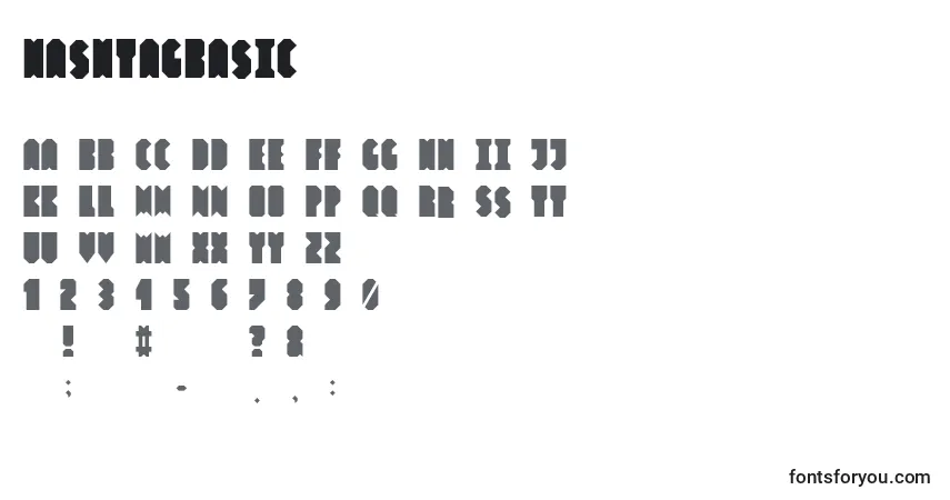 Fuente Hashtagbasic - alfabeto, números, caracteres especiales