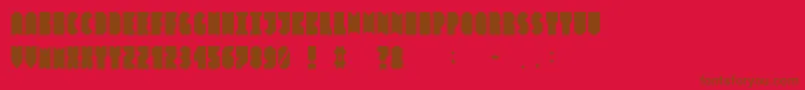 Hashtagbasic Font – Brown Fonts on Red Background