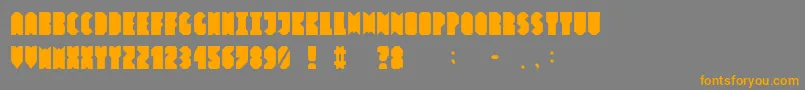 Hashtagbasic Font – Orange Fonts on Gray Background