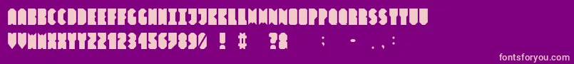 Hashtagbasic Font – Pink Fonts on Purple Background