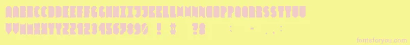 Czcionka Hashtagbasic – różowe czcionki na żółtym tle