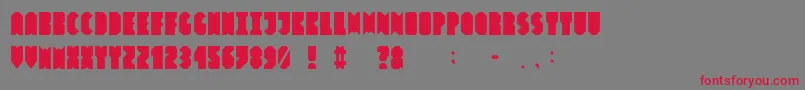 Hashtagbasic Font – Red Fonts on Gray Background