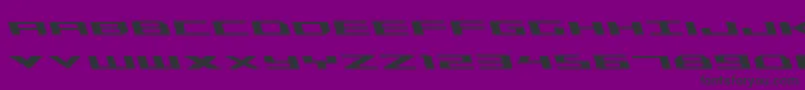 フォントTriremeLeftalic – 紫の背景に黒い文字