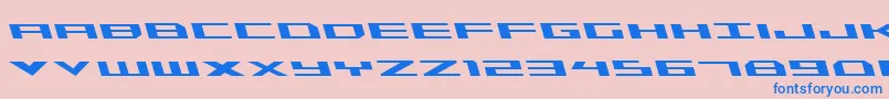 TriremeLeftalic Font – Blue Fonts on Pink Background