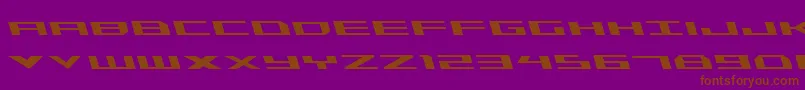 TriremeLeftalic Font – Brown Fonts on Purple Background