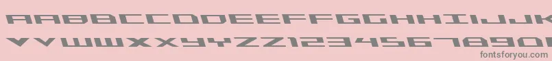 フォントTriremeLeftalic – ピンクの背景に灰色の文字