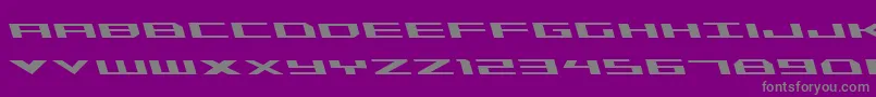 TriremeLeftalic Font – Gray Fonts on Purple Background