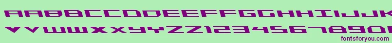 TriremeLeftalic Font – Purple Fonts on Green Background