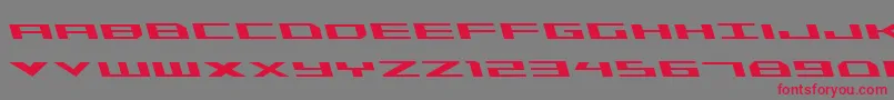 TriremeLeftalic Font – Red Fonts on Gray Background