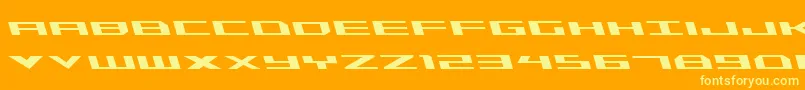 TriremeLeftalic Font – Yellow Fonts on Orange Background