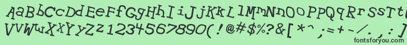 Hypewri2 Font – Black Fonts on Green Background
