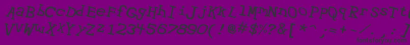 fuente Hypewri2 – Fuentes Negras Sobre Fondo Morado