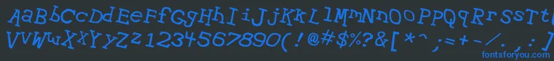 Hypewri2 Font – Blue Fonts on Black Background