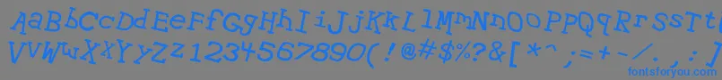 Czcionka Hypewri2 – niebieskie czcionki na szarym tle