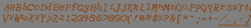 Hypewri2 Font – Brown Fonts on Gray Background