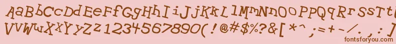 Fonte Hypewri2 – fontes marrons em um fundo rosa