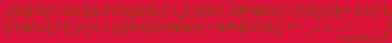 Hypewri2 Font – Brown Fonts on Red Background