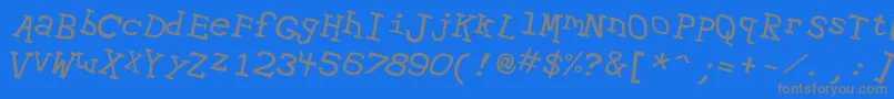 Hypewri2 Font – Gray Fonts on Blue Background
