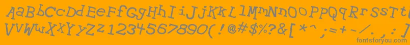 Hypewri2 Font – Gray Fonts on Orange Background