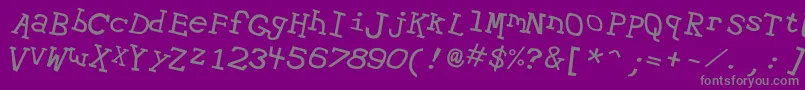 Hypewri2 Font – Gray Fonts on Purple Background