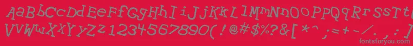 Hypewri2 Font – Gray Fonts on Red Background