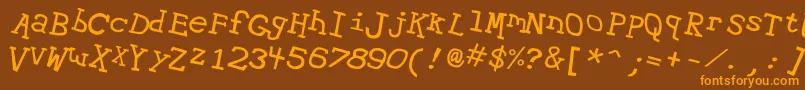 Hypewri2 Font – Orange Fonts on Brown Background