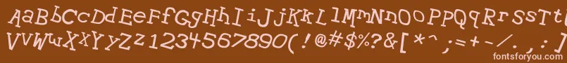 Hypewri2 Font – Pink Fonts on Brown Background