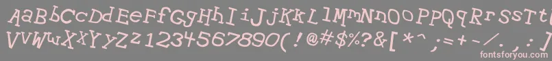 Hypewri2 Font – Pink Fonts on Gray Background