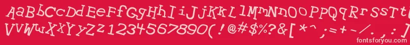 Hypewri2 Font – Pink Fonts on Red Background