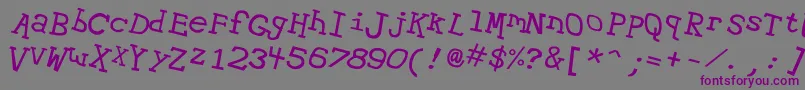 Hypewri2 Font – Purple Fonts on Gray Background