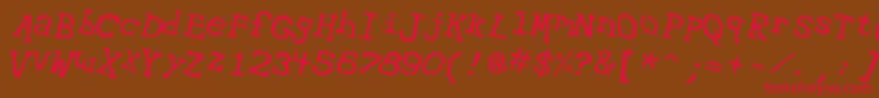 Hypewri2 Font – Red Fonts on Brown Background