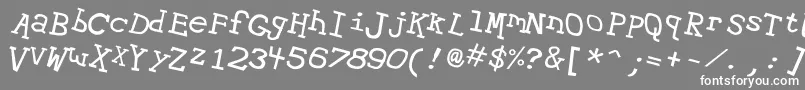 Hypewri2 Font – White Fonts on Gray Background