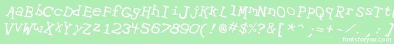 Hypewri2 Font – White Fonts on Green Background