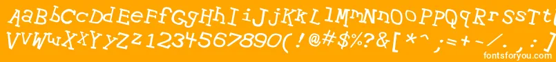 Hypewri2 Font – White Fonts on Orange Background