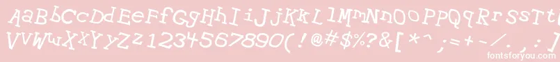 Hypewri2 Font – White Fonts on Pink Background