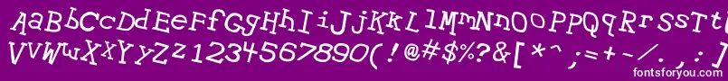 Hypewri2 Font – White Fonts on Purple Background