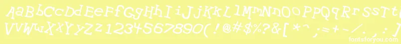 Hypewri2 Font – White Fonts on Yellow Background