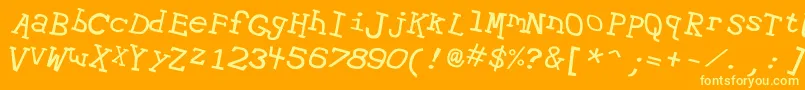 fuente Hypewri2 – Fuentes Amarillas Sobre Fondo Naranja