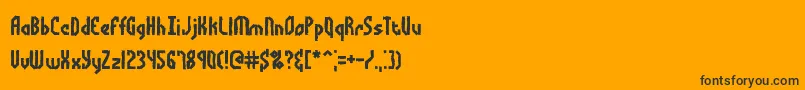 Bocumaad Font – Black Fonts on Orange Background