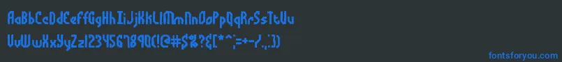 Bocumaad Font – Blue Fonts on Black Background