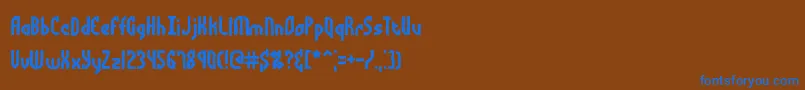 Bocumaad Font – Blue Fonts on Brown Background