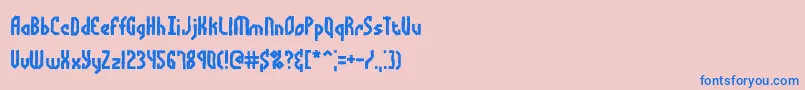 Bocumaad Font – Blue Fonts on Pink Background