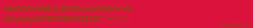 Bocumaad Font – Brown Fonts on Red Background