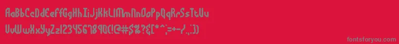 フォントBocumaad – 赤い背景に灰色の文字