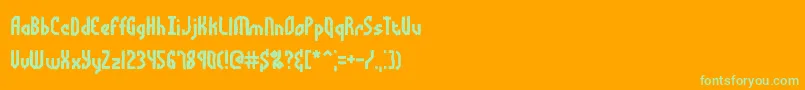 Bocumaad Font – Green Fonts on Orange Background