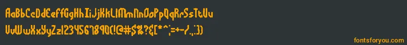Bocumaad Font – Orange Fonts on Black Background