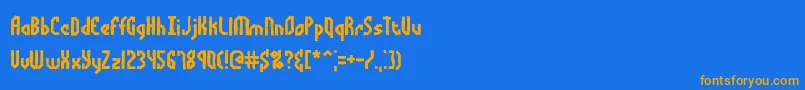 Bocumaad Font – Orange Fonts on Blue Background