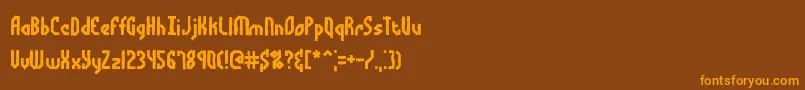 Bocumaad Font – Orange Fonts on Brown Background