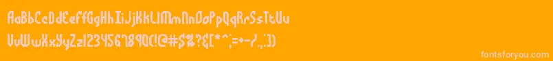 Bocumaad Font – Pink Fonts on Orange Background